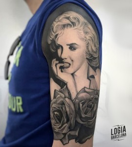 tatuaje_marylyn_monroe_hombro_Logia_Barcelona_Pablo_Munilla        